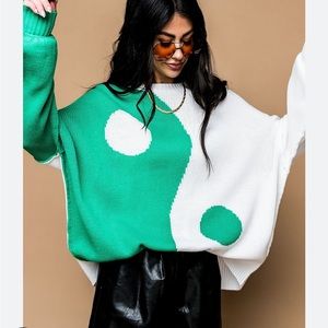Dressed in LALA: Yin Yang Oversized Sweater